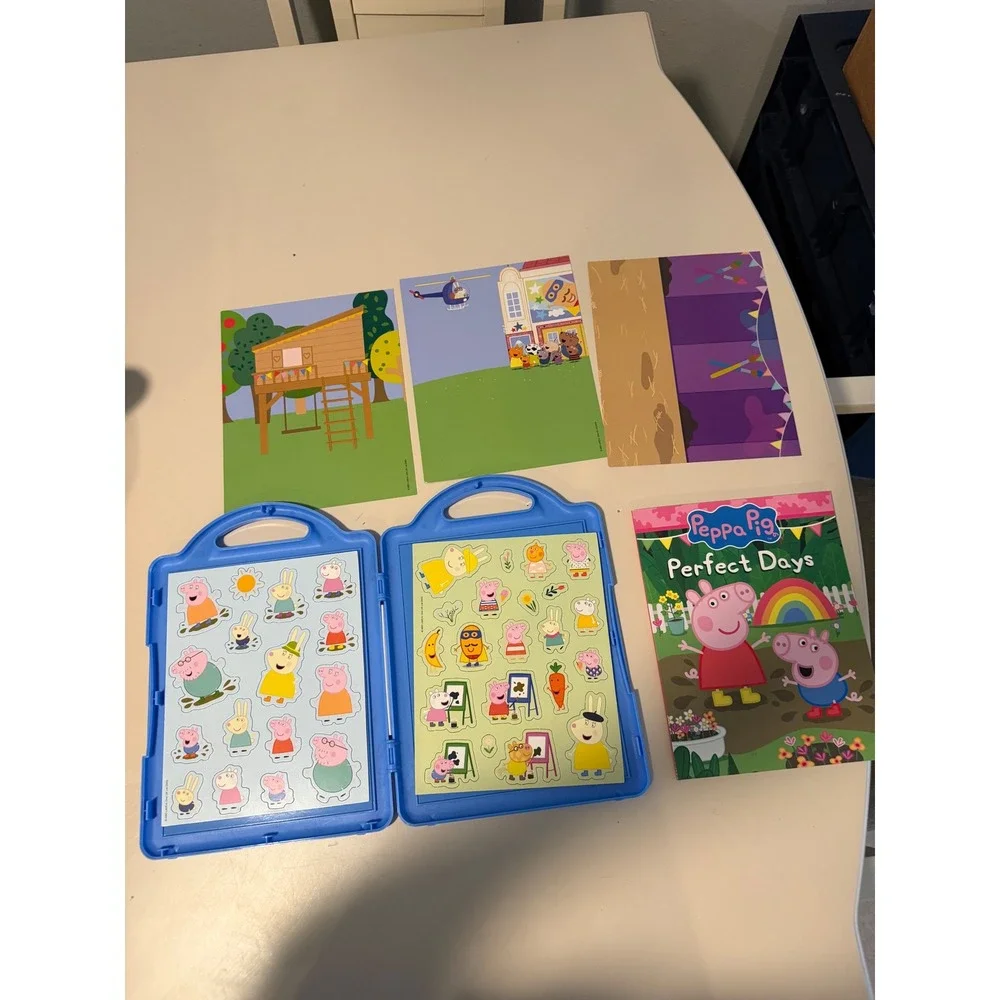 Peppa Pig Perfect Days Book and Magnetic Play Set Blue Carry Case with Magnets